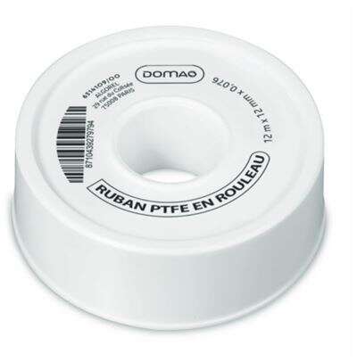 Image du produit RUBAN PTFE 12MX12MMX 0.076 DOMAO - 6314109