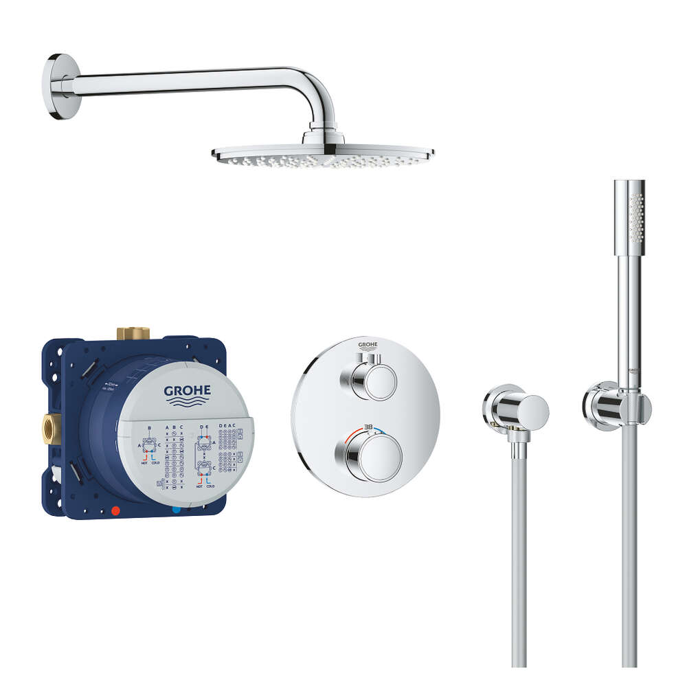 Image du produit SET THERMOSTATIQUE DOUCHE RONDE + DOUCHE - 34732000