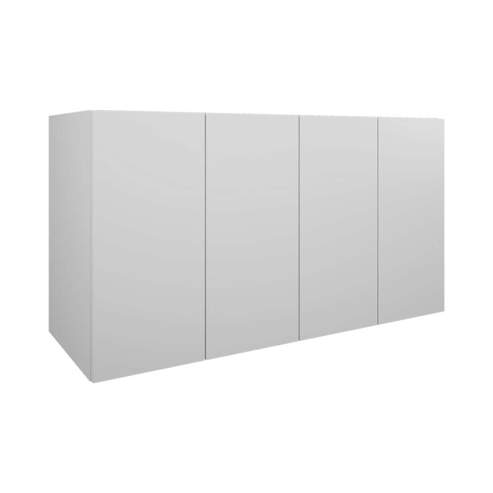 Image du produit MSV BLANC MAT L118 H64 P45 4 PORTES MELAMINE POUR DOUBLE VASQUE - DOM145