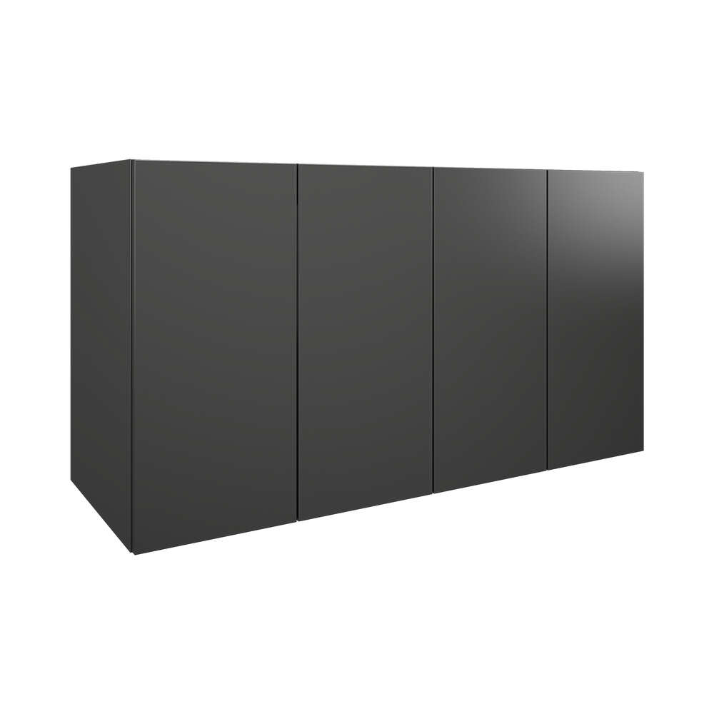 Image du produit MSV GRAPHITE MAT L118 H64 P45 4 PORTES MELAMINE POUR DOUBLE VASQUE - DOM146