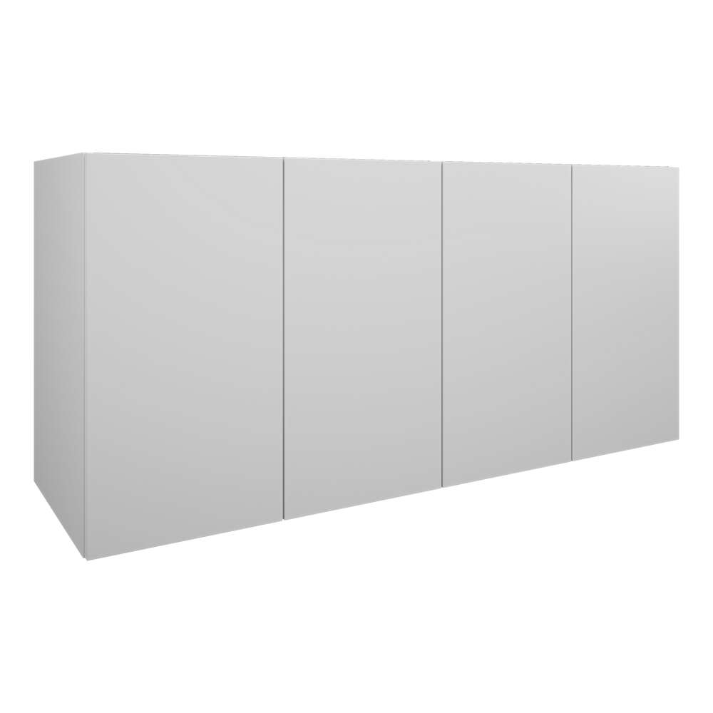 Image du produit MSV BLANC MAT L136 H64 P45 4 PORTES MELAMINE POUR DOUBLE VASQUE - DOM149