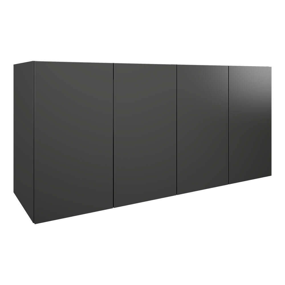 Image du produit MSV GRAPHITE MAT L136 H64 P45 4 PORTES MELAMINE POUR DOUBLE VASQUE - DOM150