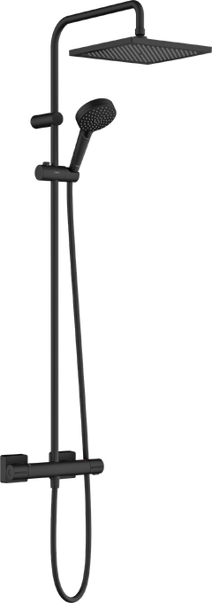 Image du produit COLONNE DE DOUCHE VERNIS SHAPE 240 1JET ECOSMART AVEC MITIGEUR THERMOSTATIQUE NOIR MAT - 26429670