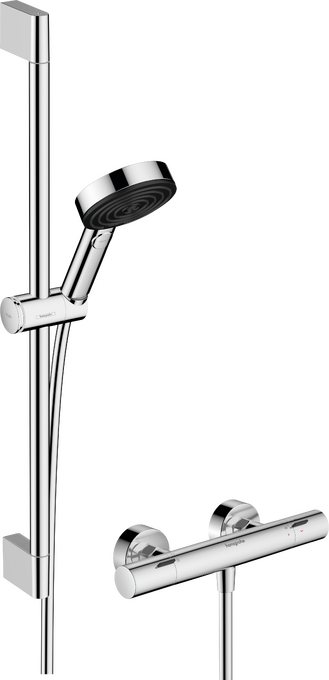 Image du produit COMBI SET AVEC MITIGEUR THERMOSTATIQUE PULSIFY SELECT S C3 ECOSTAT FINE 3JETS - 24242000