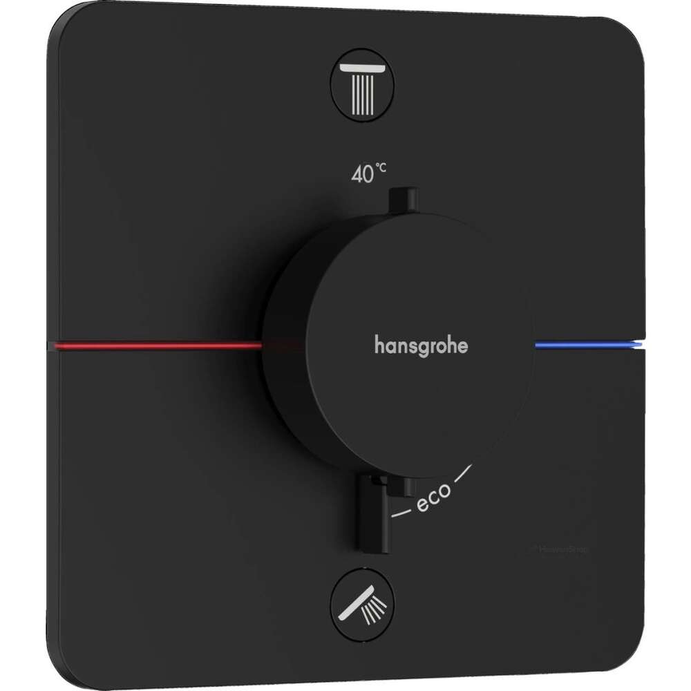 Image du produit SET DE FINITION SHOWERSELECT COMFORT Q POUR MITIGEUR THERMOSTATIQUE ENCASTR&Eacute; AVEC 2 FONCTIONS NOIR MAT - 15583670