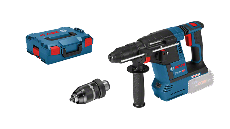 Image du produit MARTEAU PERFORATEUR SANS FIL SDS PLUS GBH 18V-26 F SOLO L-BOXX - 0611910001