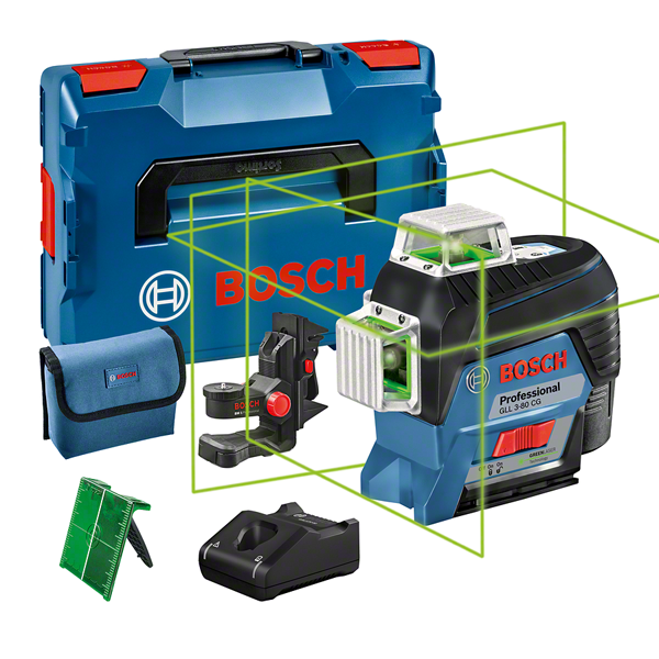 Image du produit LASER LIGNES VERTES GLL 3-80 CG + BM1 PLUS L-BOXX (VERSION BATTERIE 12V)  - 0601063T00