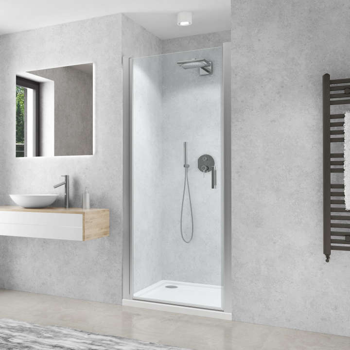 Image du produit PAROI PIVOTANTE CARIBA CIPIV L90 2M ARGENT POLI V.CLAIR CLEAN - CIPIV09020VPE