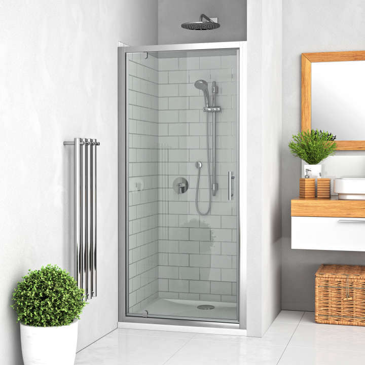 Image du produit PORTE PIVOT EXC EQUI 80 ARG POLI BRIL VERRE CLAIR 775-807