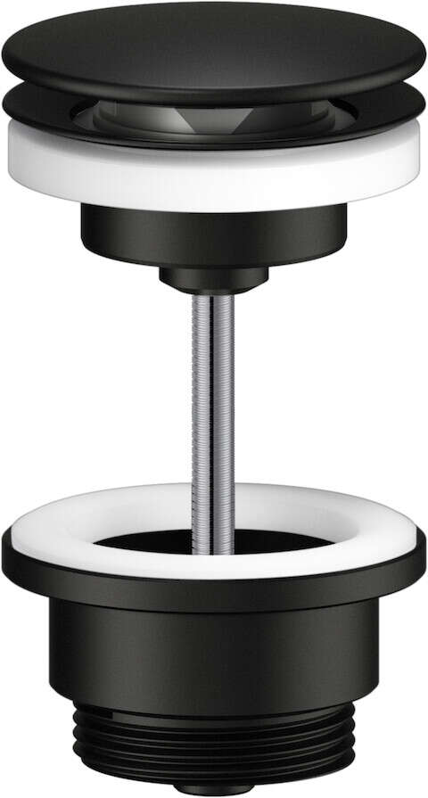 Image du produit VIDAGE PUSH AVEC OU SANS TROP PLEIN NOIR MAT AV00110/11BM
