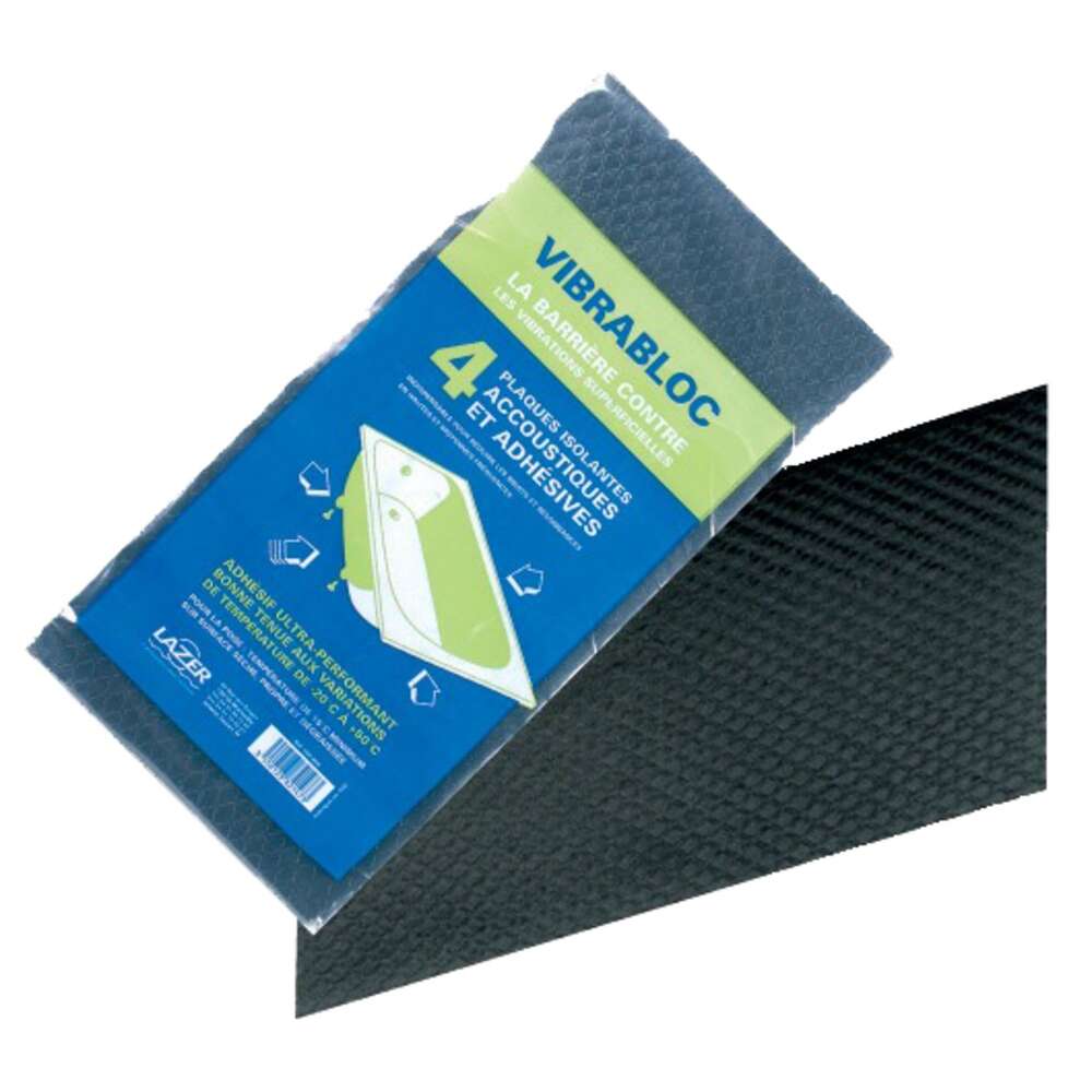 Image du produit JEU DE 4 PLAQUES INSONORISATION BAIN VIBRABLOC  -- 150800
