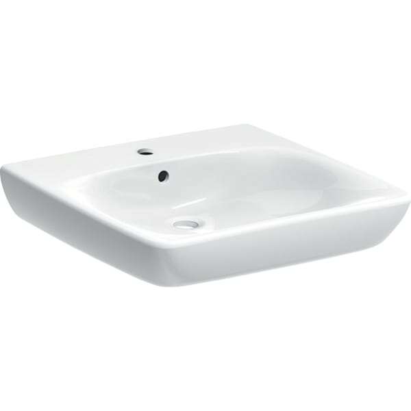 Image du produit LAVABO RENOVA COMFORT 60X55CM TROU DE ROBINETTERIE AU CENTRE AVEC TROP PLEIN BLANC - 501.988.00.1