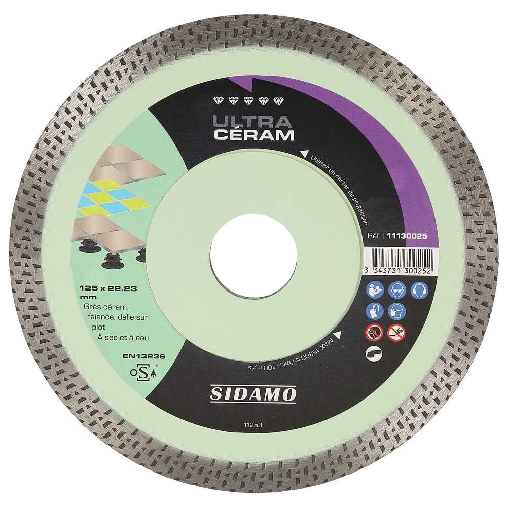 Image du produit DISQUE DIAMANT ULTRA CERAM D. 125 X 22,23 X H 10 - 11130025