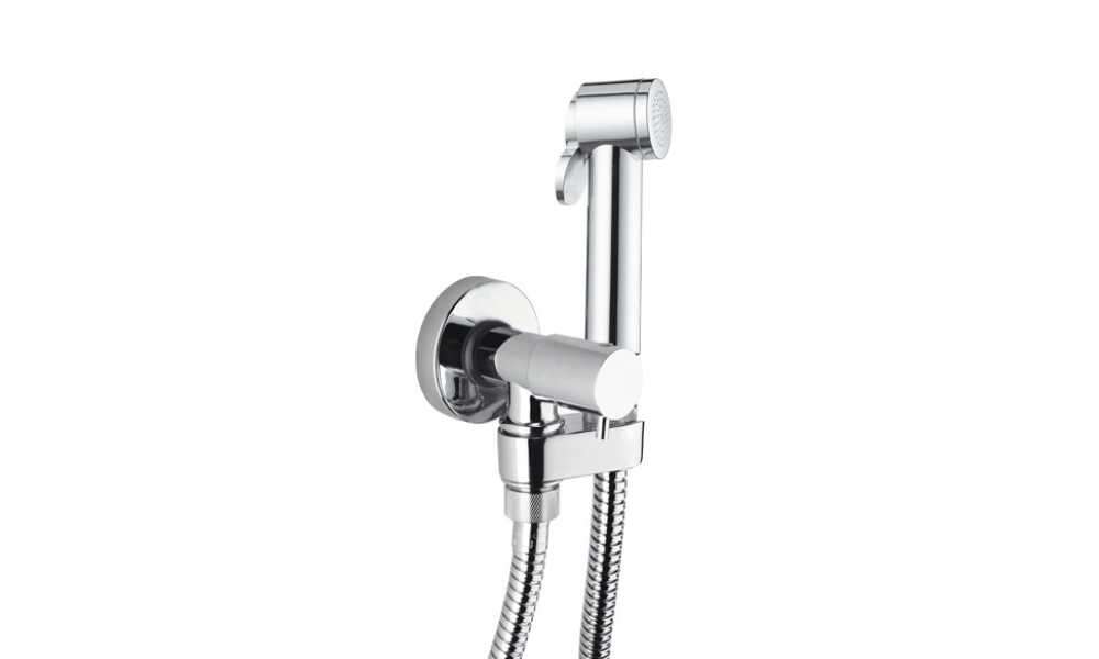 Image du produit ENSEMBLE ROBINET D'ARR&Ecirc;T 1/2" M AVEC SUPPORT ORIENTABLE - DOUCHETTE D'ARR&Ecirc;T PALOMA ABS - E57006B00030015