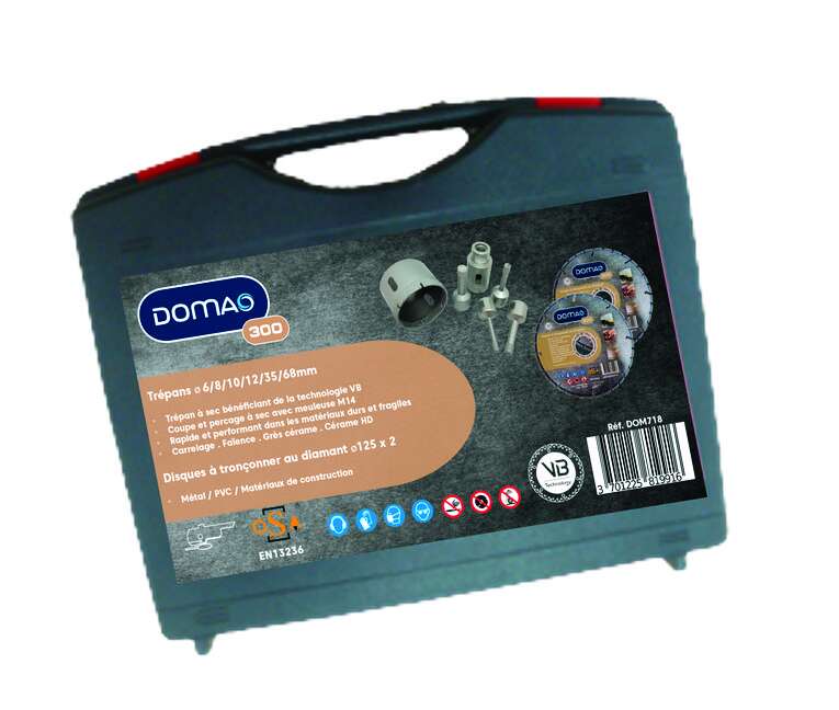 Image du produit MALETTE COFFRET TR&Eacute;PAN &Agrave; SEC VB4 M14 D6/8/10/12/35/68 +2 DOM179 - DOM718