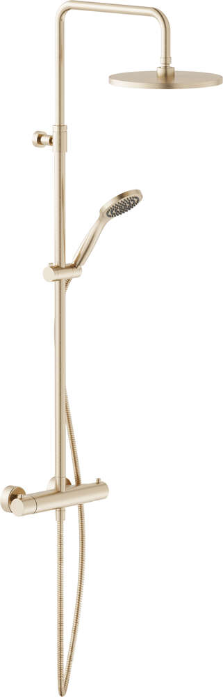 Image du produit COLONNE DE DOUCHE THERMOSTATIQUE TONDA COOL BODY POMME DE TETE &Oslash; 250 DOUCH 1JET MIELE SPAZZOLATO PVD - TD85330/54CGP