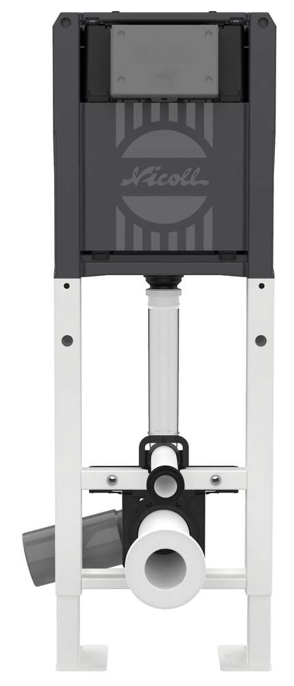 Image du produit VIRTUO&reg; ONE BATI-SUPPORT, AUTOPORTANT, AVEC PLAQUE REC BLANC BRILLANT - WBS1PRECB