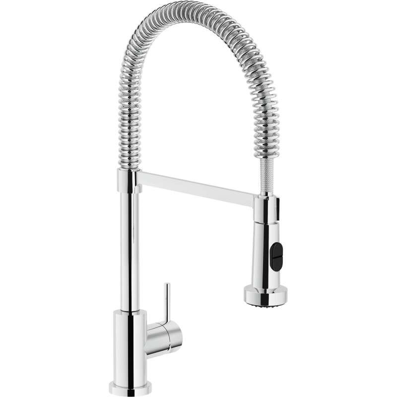 Image du produit MITIGEUR EVIER AVEC RESSORT ET  DOUCHETTE 2 JETS CHROME - FL96310CR