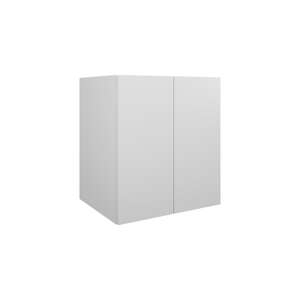 Image produit MSV BLANC MAT L58 H64 P45 2 PORTES MELAMINE POUR SIMPLE VASQUE - DOM121