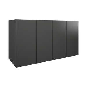 Image produit MSV GRAPHITE MAT L118 H64 P45 4 PORTES MELAMINE POUR DOUBLE VASQUE - DOM146