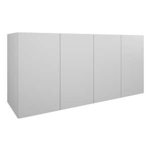 Image produit MSV BLANC MAT L136 H64 P45 4 PORTES MELAMINE POUR DOUBLE VASQUE - DOM149