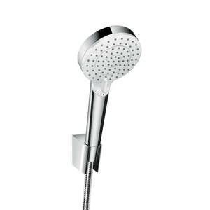 Image produit ENSEMBLE SUPPORT MURAL ET DOUCHETTE CROMETTA VARIO ECOSMART AVEC FLEXIBLE DE DOUCHE 160CM BLANC/CHROM&Eacute; - 26694400