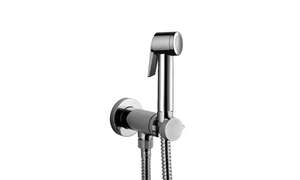 Image produit ENSEMBLE SUPPORT FIXE EN ABS - DOUCHETTE PALOMA ABS - FLEXIBLE LAITON DOUBLE AGRAFAGE CM 125 - CHROME - C03121B00030004