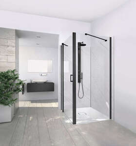 Image produit PAROI FIXE LIAISON PROFILE VERTICAL CARIBA CIFXP L100 2M NOIR V.CLAIR CLEAN - CIFXP100200NPE