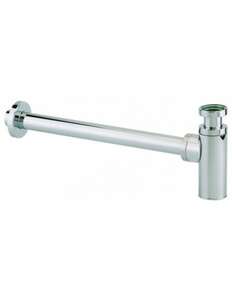 Image produit SIPHON LAVABO ABS CHROM&Eacute;, R&Eacute;GLABLE 50/120MM, SORTIE MURALE 300MM &Oslash;32MM, ROSACE - 13070000000