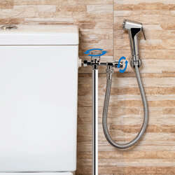 Image produit ENSEMBLE HYGIENIQUE RENOSLIM, 2 ROBINETS SUR 1 CORPS-52500
